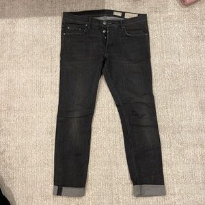All Saints Cigarette mens black jean, size 32. Great condition!